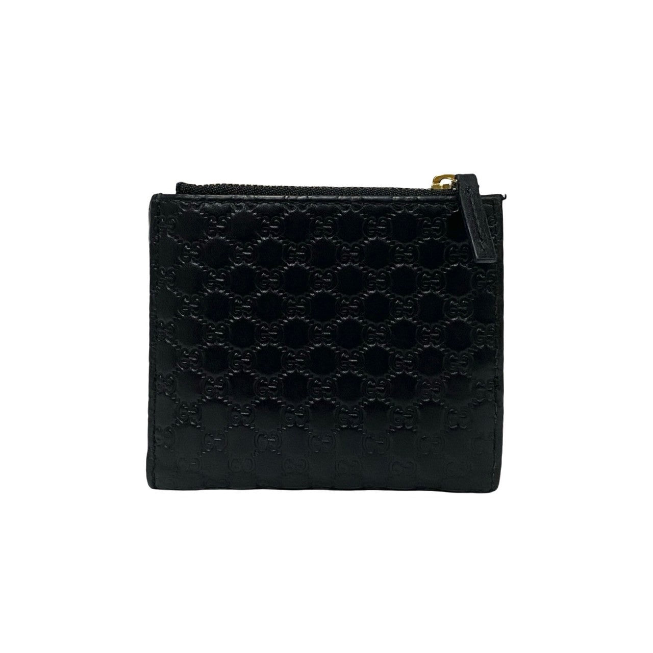 GUCCI Bifold Wallet leather black Guccisima