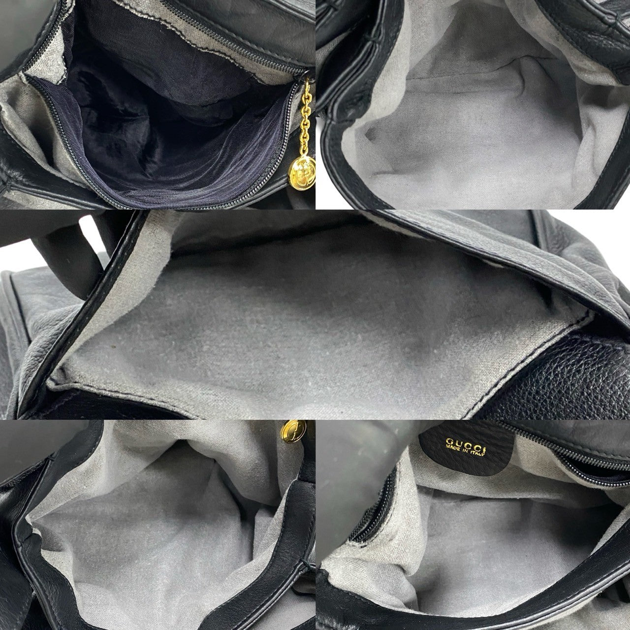 GUCCI Shoulder Bag leather black