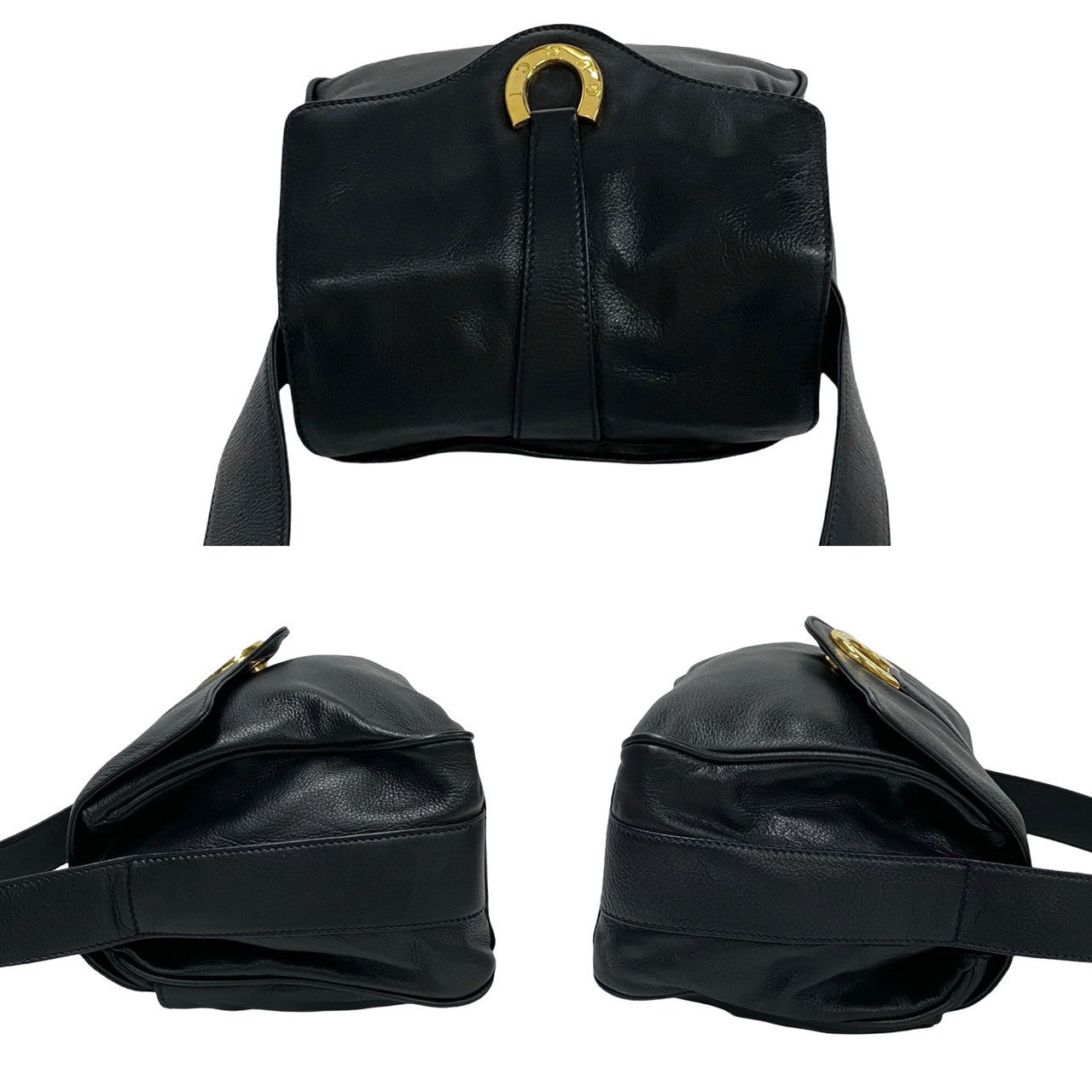 GUCCI Shoulder Bag leather black
