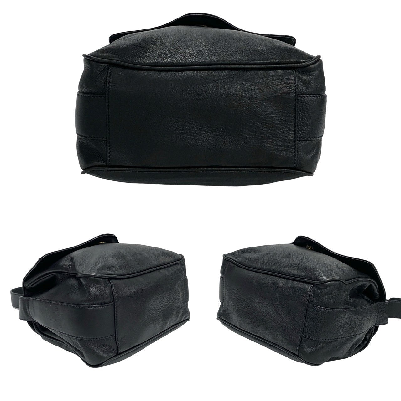 GUCCI Shoulder Bag leather black