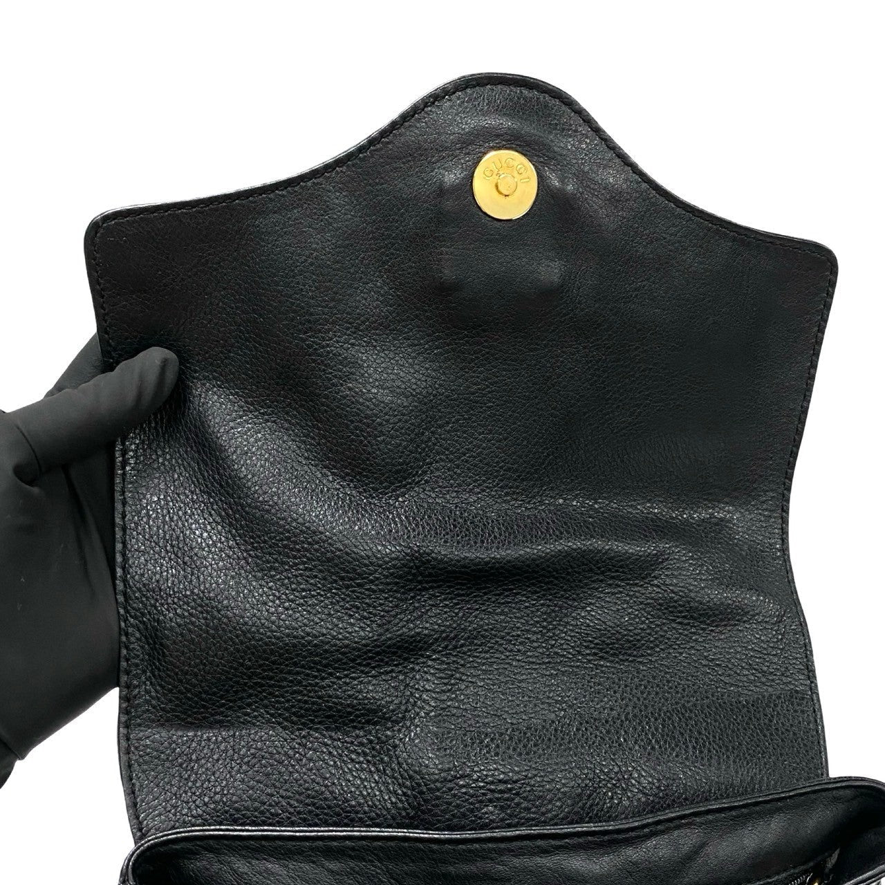GUCCI Shoulder Bag leather black