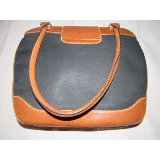 Gucci Vintage Pursesdesigner Purses Black Canvascamel Leather Leathercanvas Satchel