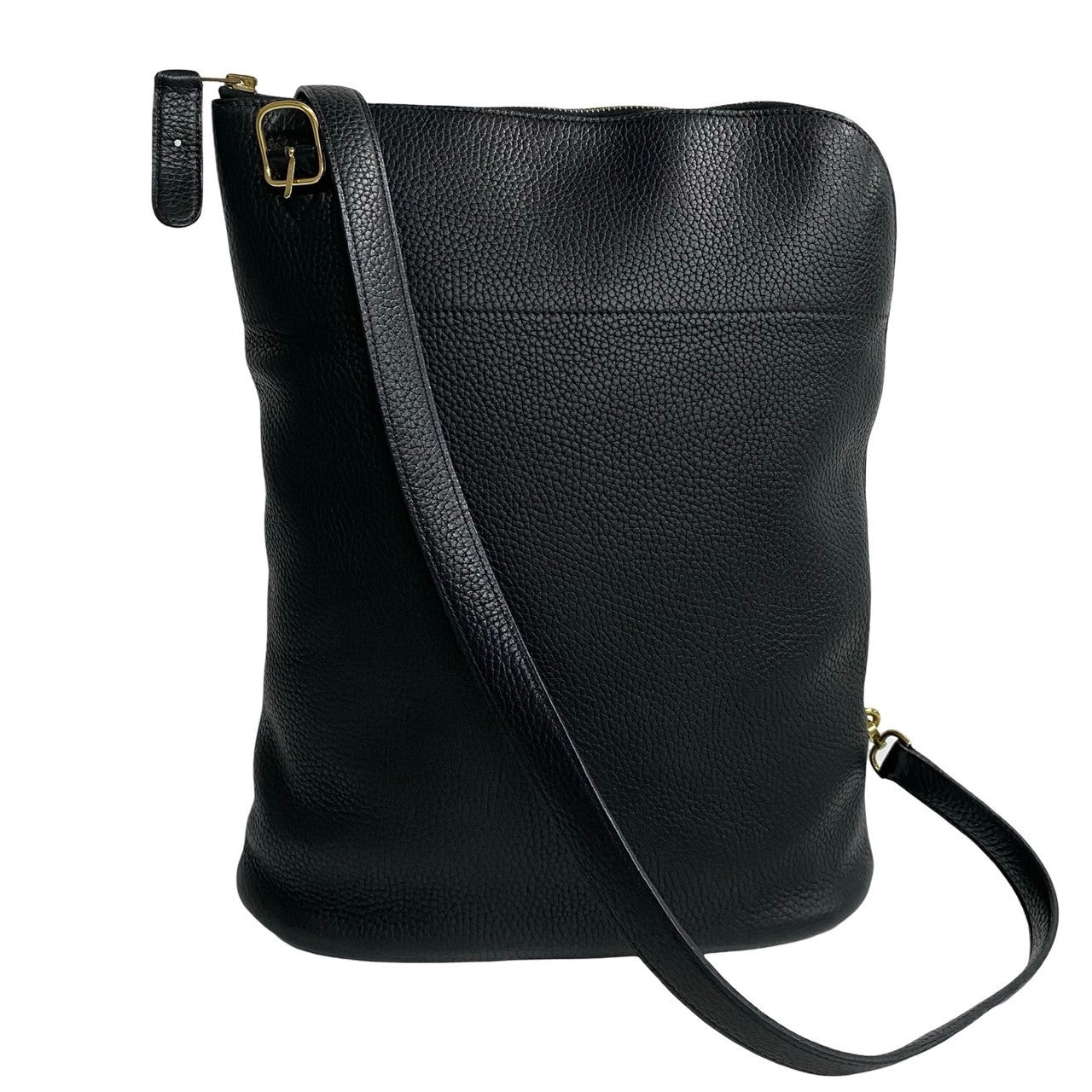 HERMES Shoulder Bag leather black Movie Fam
