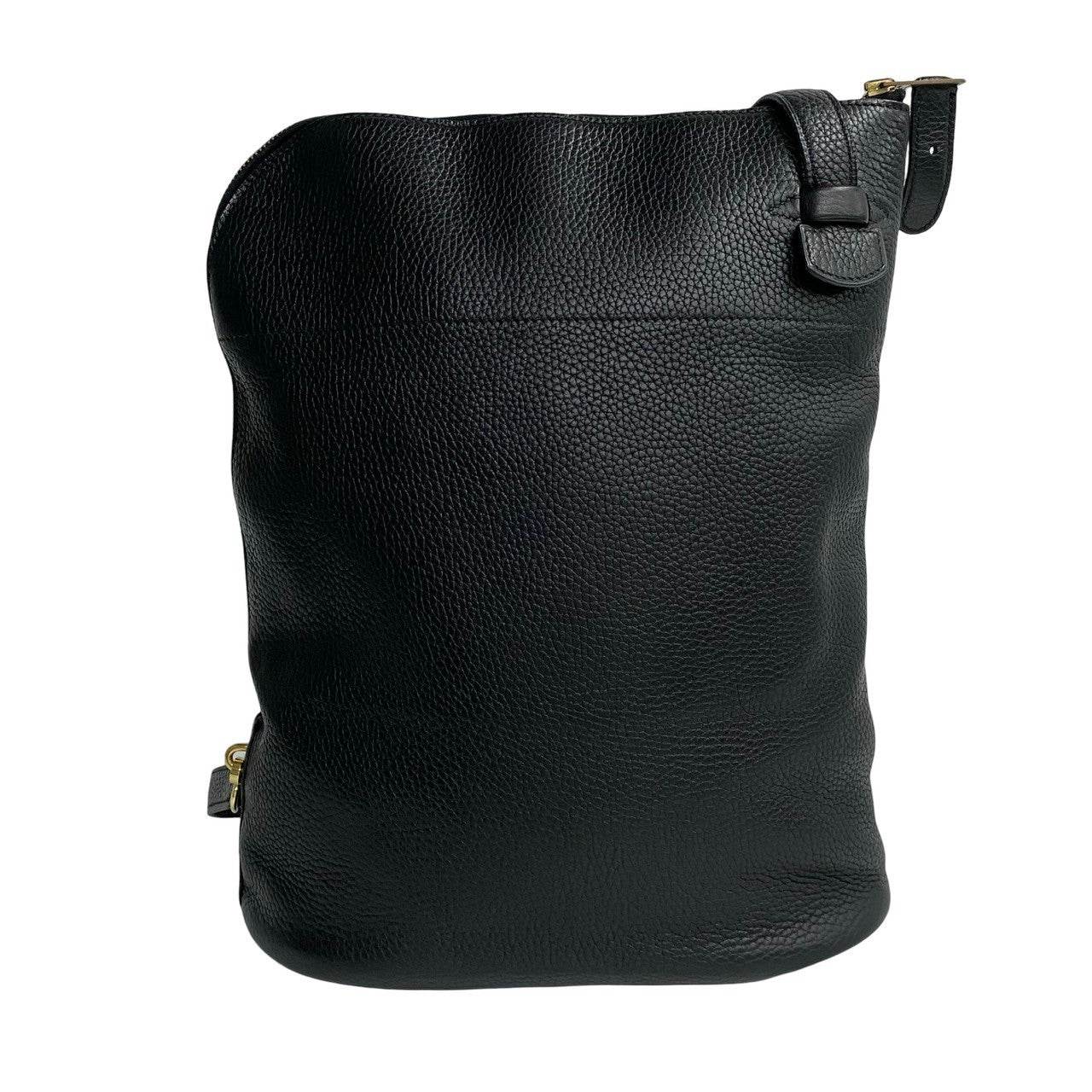 HERMES Shoulder Bag leather black Movie Fam