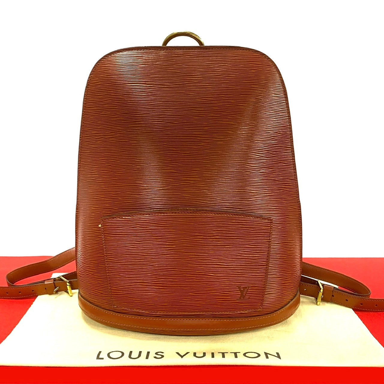LOUIS VUITTON Backpack Epi Leather Brown Epi Coblanc