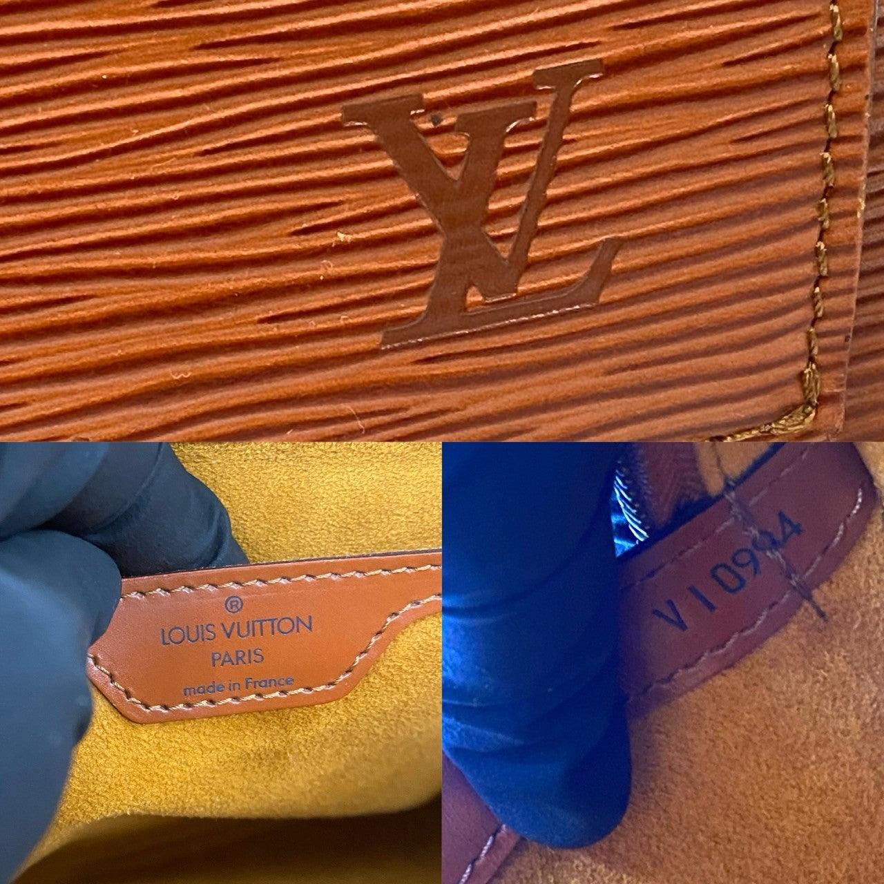 LOUIS VUITTON Backpack Epi Leather Brown Epi Coblanc