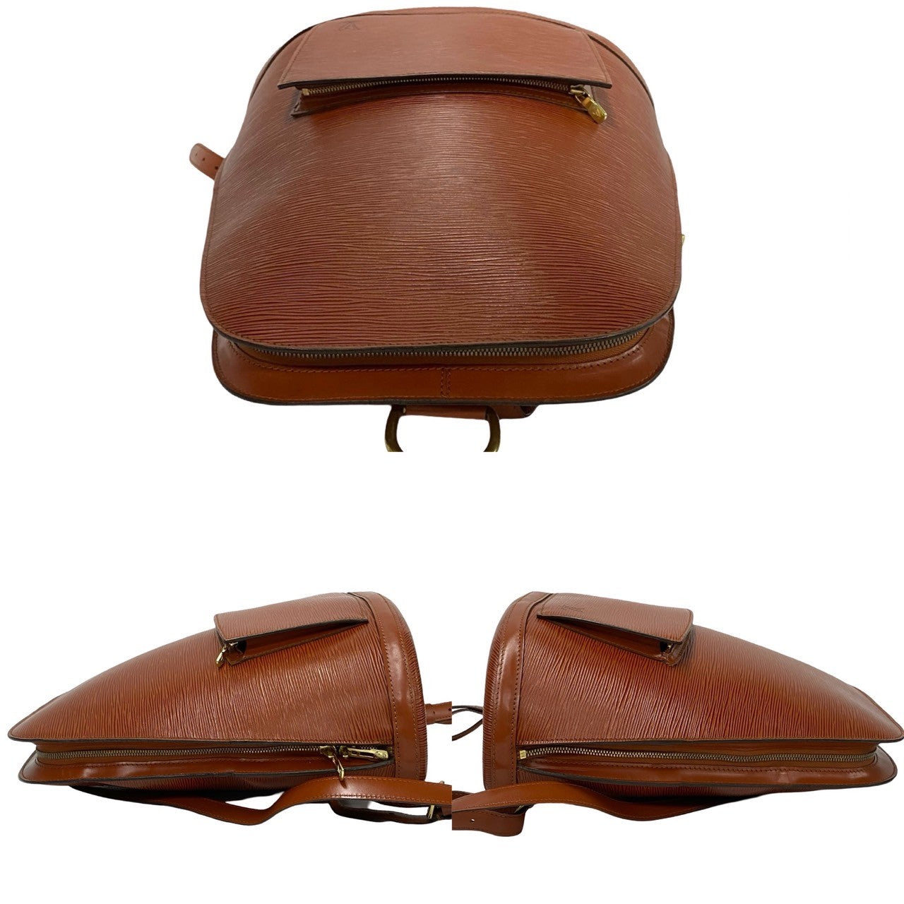 LOUIS VUITTON Backpack Epi Leather Brown Epi Coblanc