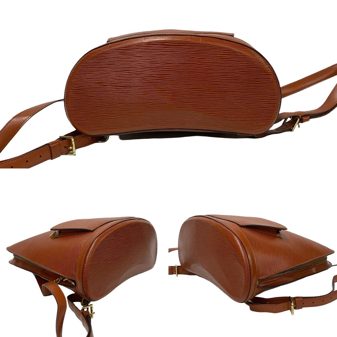 LOUIS VUITTON Backpack Epi Leather Brown Epi Coblanc
