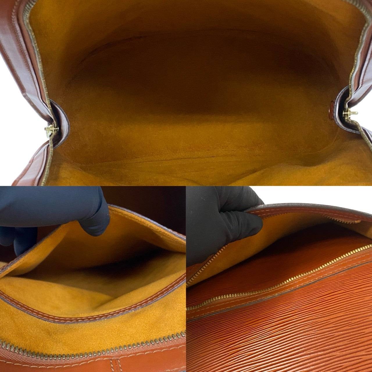 LOUIS VUITTON Backpack Epi Leather Brown Epi Coblanc