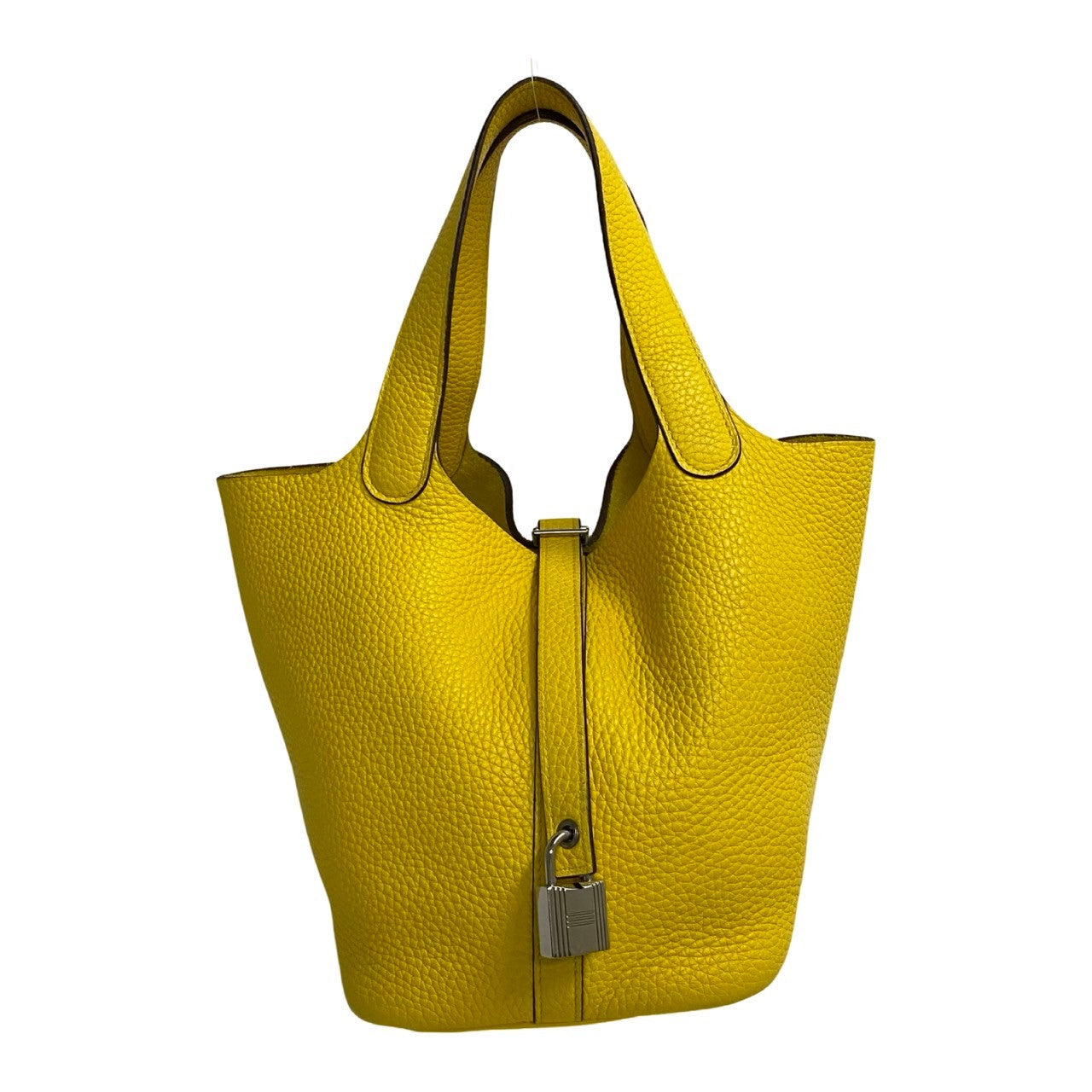 HERMES Handbag Taurillon Clemence yellow Picotan Lock PM