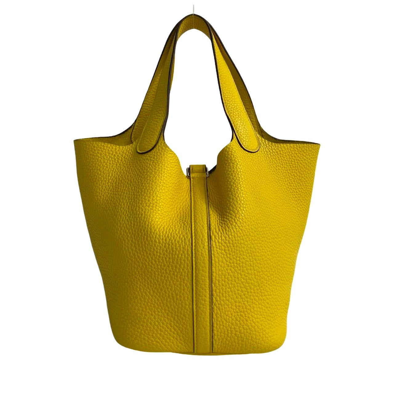 HERMES Handbag Taurillon Clemence yellow Picotan Lock PM