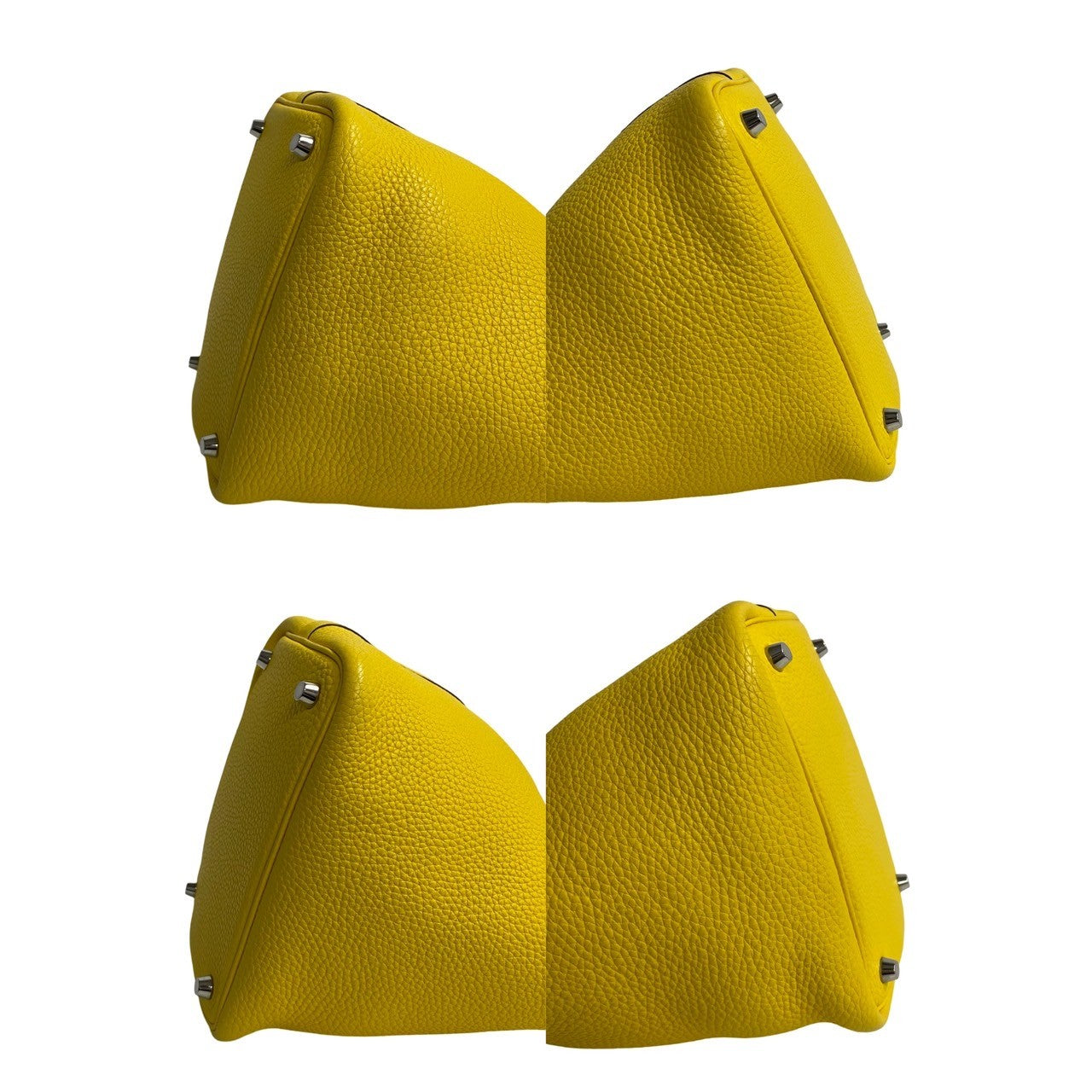 HERMES Handbag Taurillon Clemence yellow Picotan Lock PM