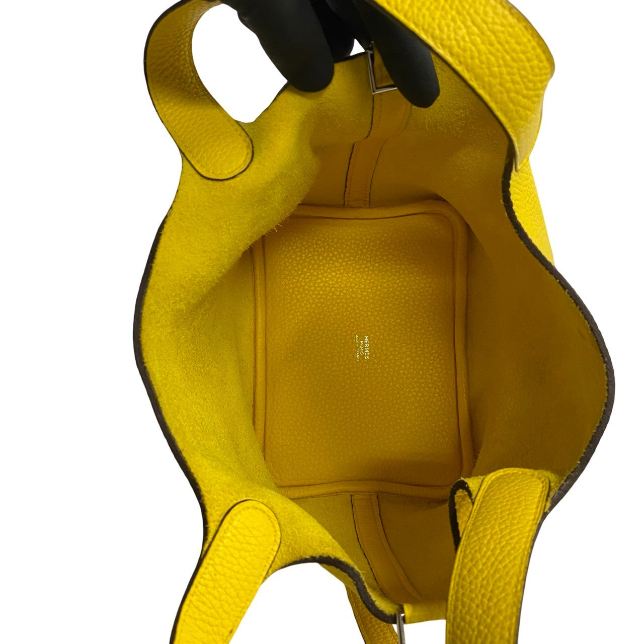 HERMES Handbag Taurillon Clemence yellow Picotan Lock PM
