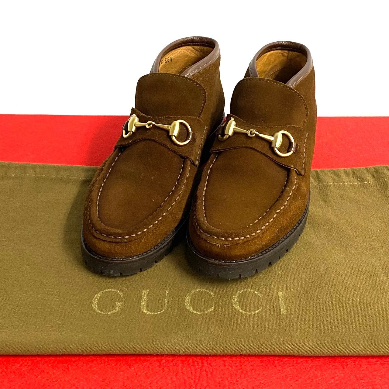 GUCCI boots Suede Brown