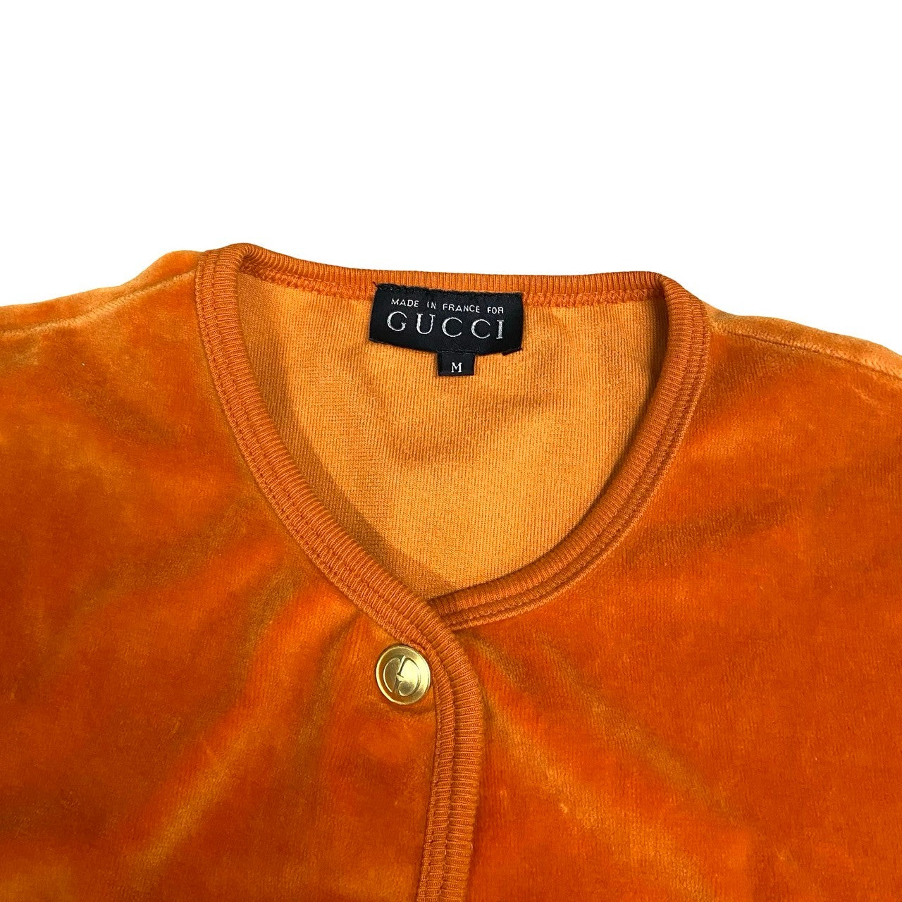 GUCCI cardigan cotton Orange Velour Cardigan M