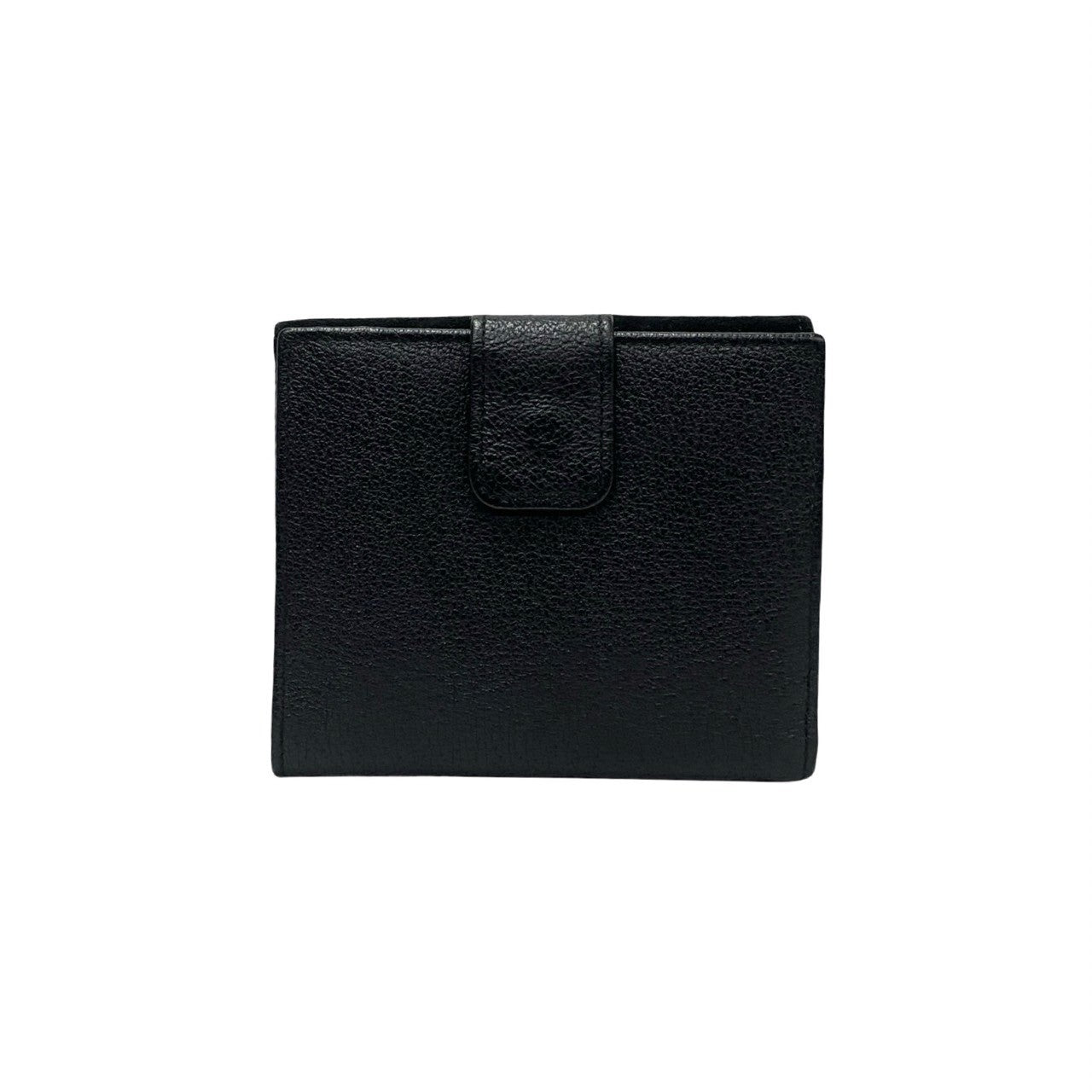 GUCCI Bifold Wallet leather black Bamboo