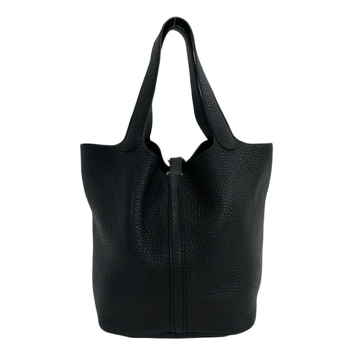 HERMES Handbag Taurillon Clemence black Picotan Lock MM