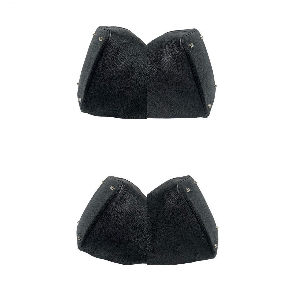 HERMES Handbag Taurillon Clemence black Picotan Lock MM