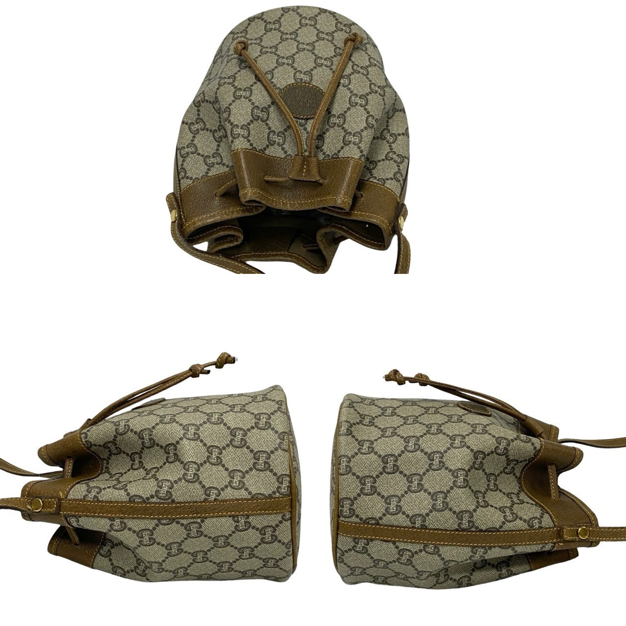 GUCCI Shoulder Bag leather Brown