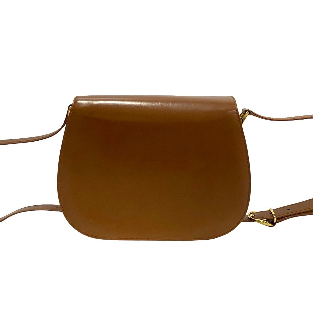 GUCCI Shoulder Bag leather Brown Bamboo