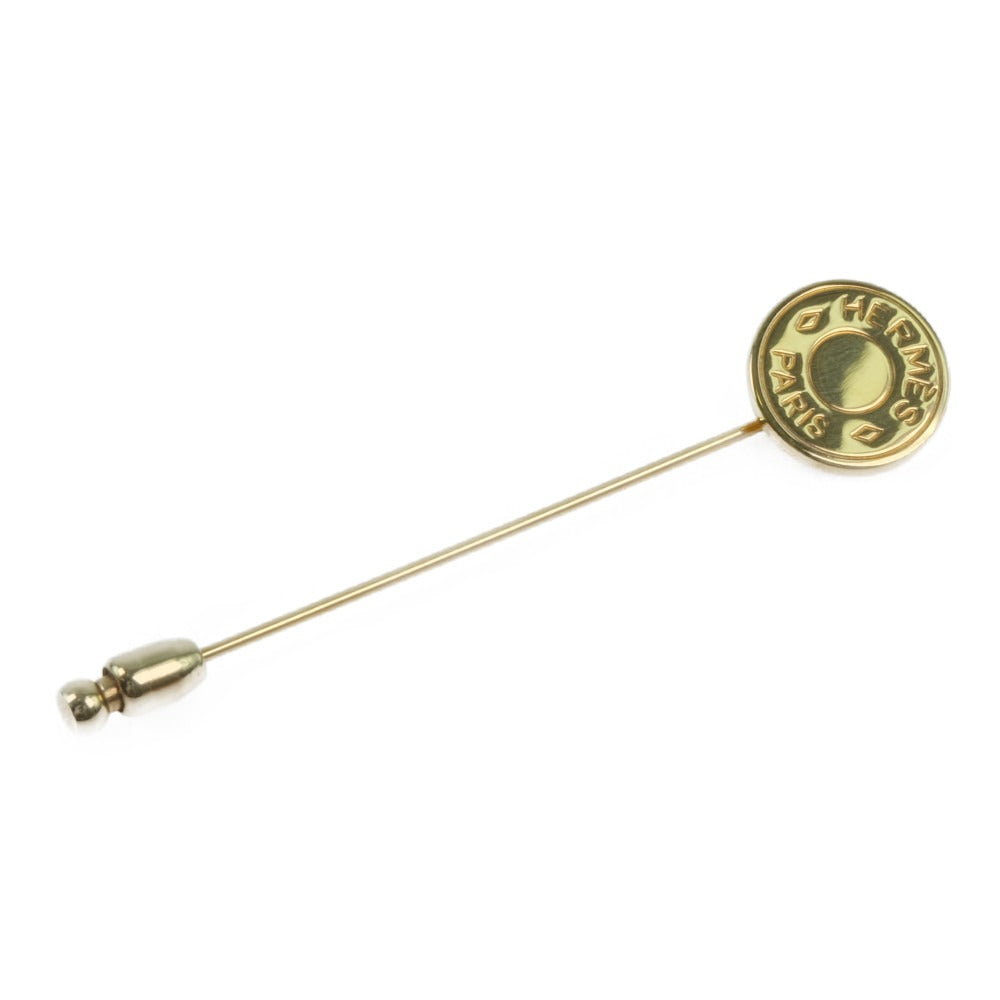 HERMES Brooch Plated Gold gold Pin Brooch Serie Women(Unisex) Used