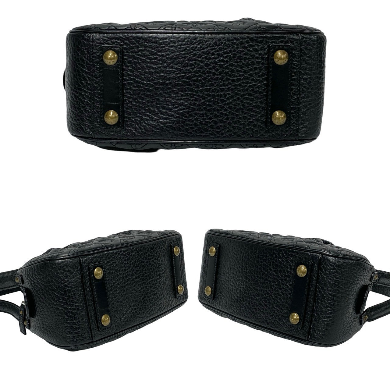 LOUIS VUITTON Handbag leather black Monogram Vienna Clara