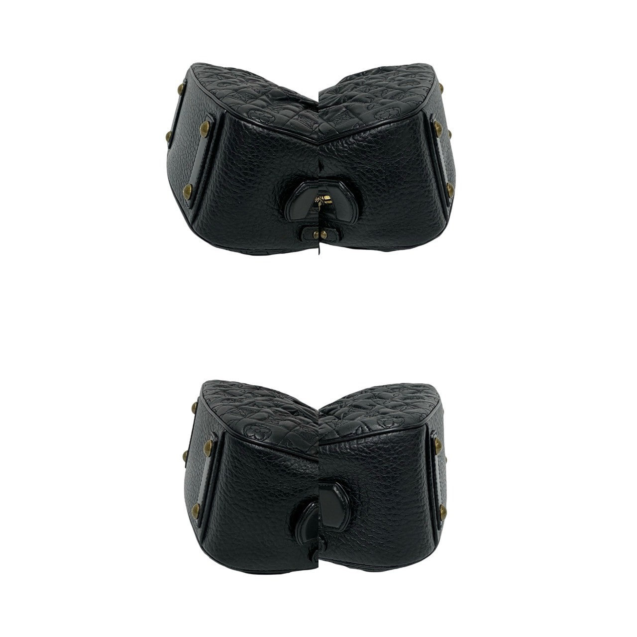 LOUIS VUITTON Handbag leather black Monogram Vienna Clara