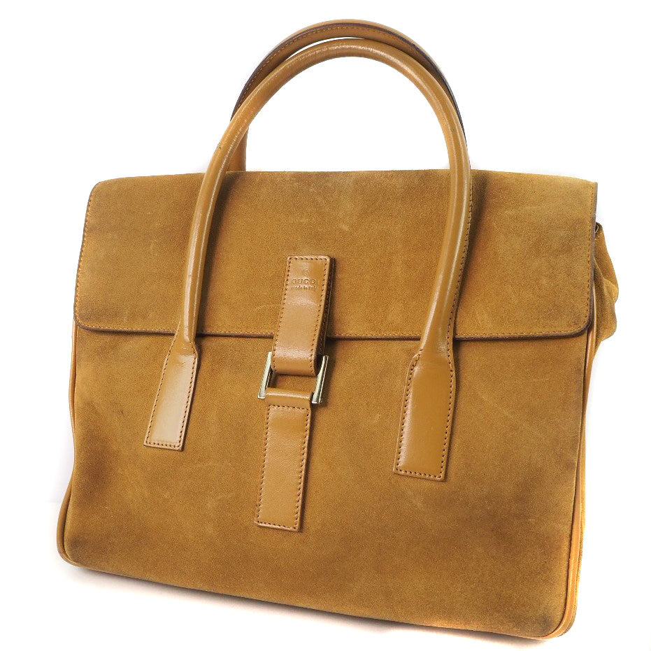 GUCCI Handbag 000.0844 Suede, Leather Camel Women Used