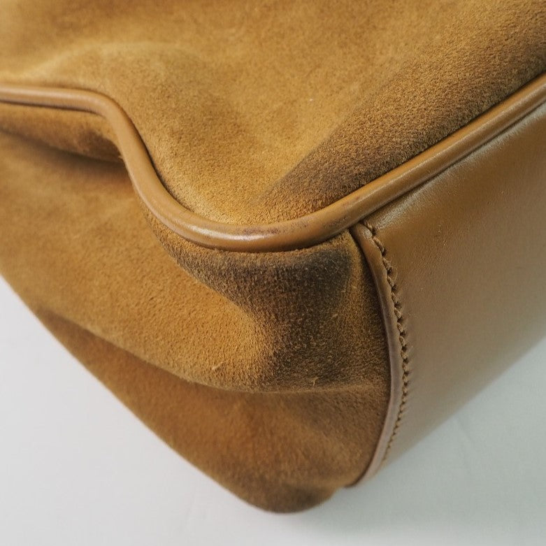 GUCCI Handbag 000.0844 Suede, Leather Camel Women Used