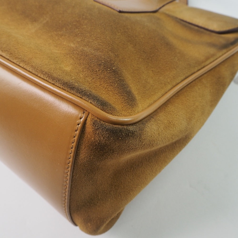 GUCCI Handbag 000.0844 Suede, Leather Camel Women Used