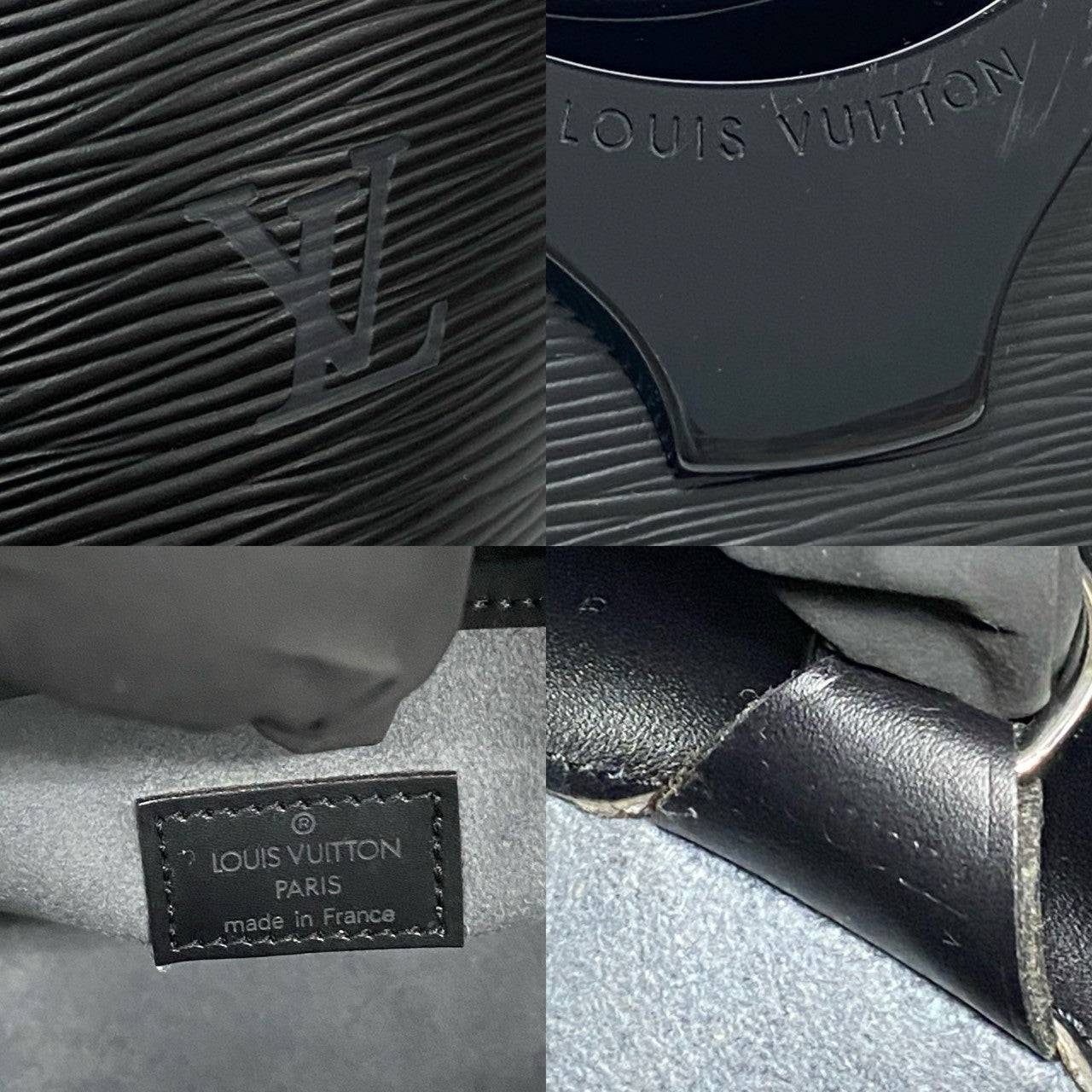 LOUIS VUITTON Handbag Epi Leather black Epi Noctumble