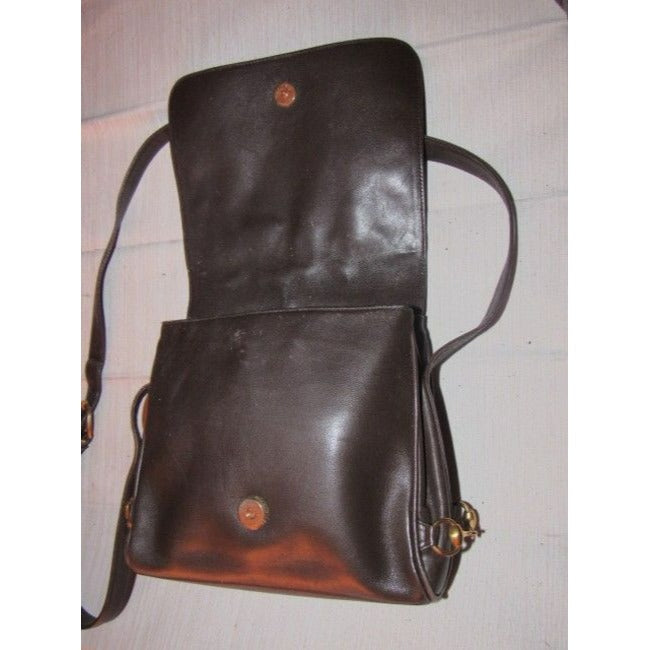Gucci Vintage Purses Brown Leather Cross Body Bag