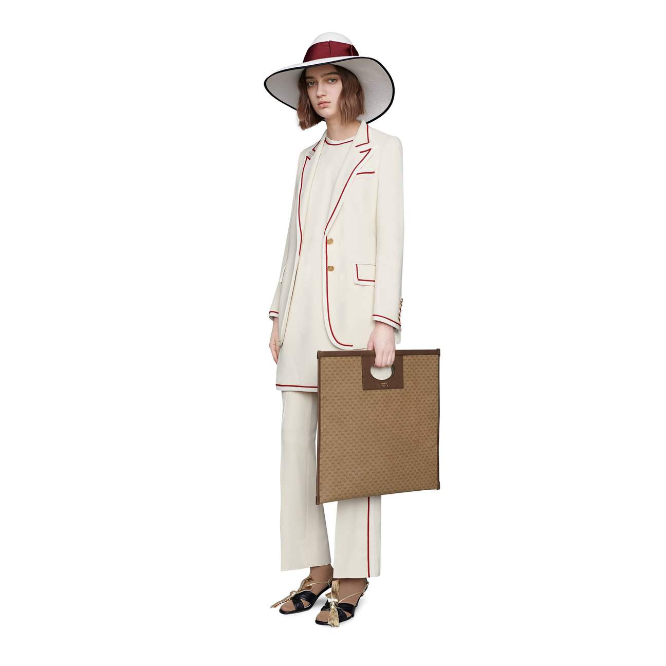 Gucci Mini GG Supreme Print Canvas Tote in Beige
