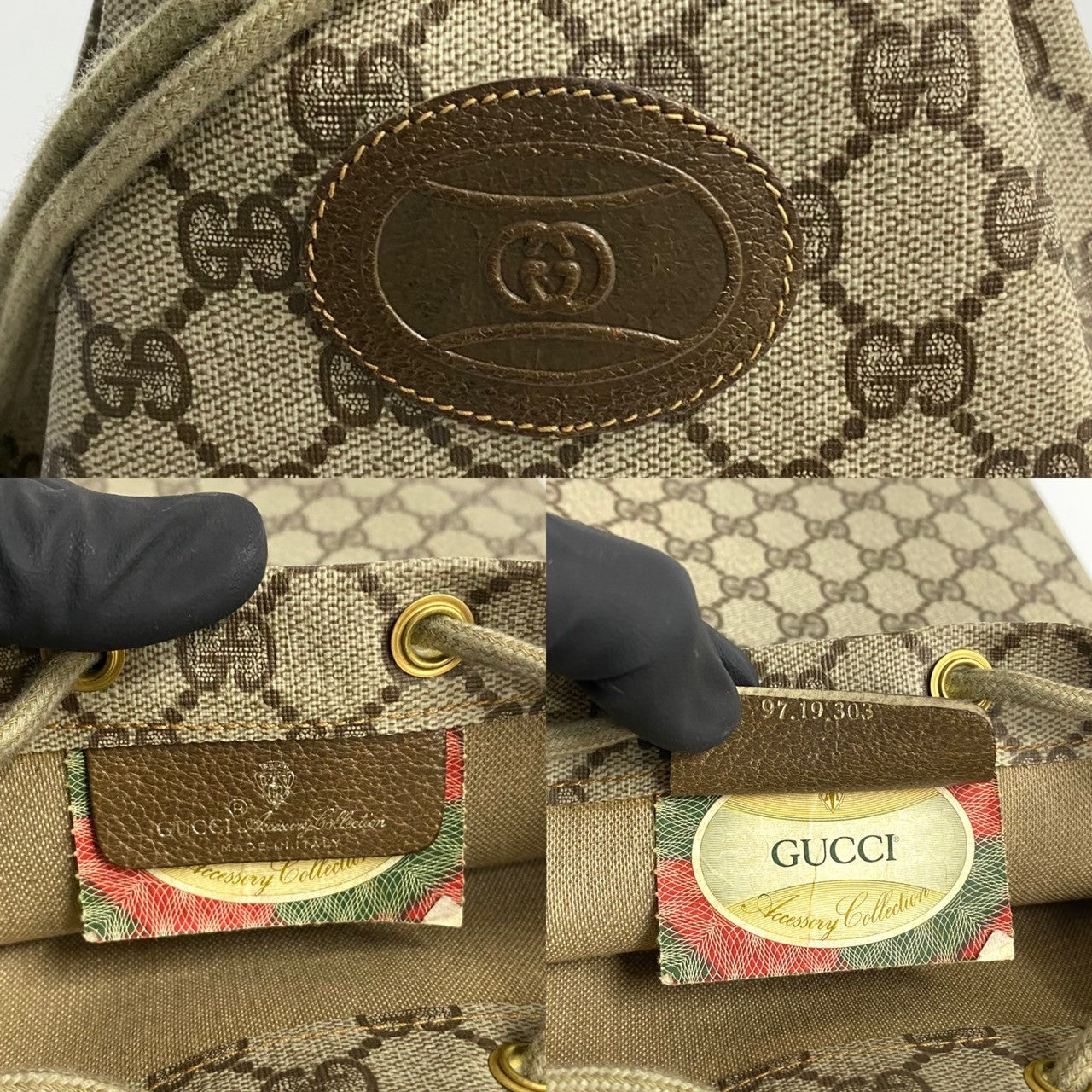 GUCCI Handbag leather Brown