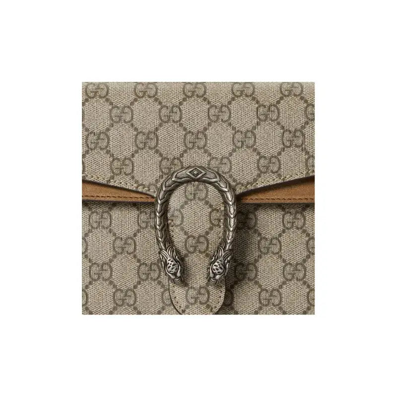 GUCCI Dionysus Canvas With Leather Shoulder Bag
