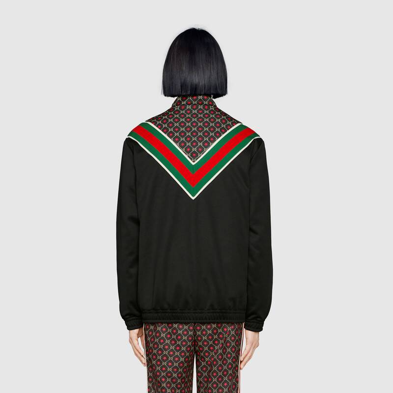 Gucci GG Star Print Track Jacket in Black
