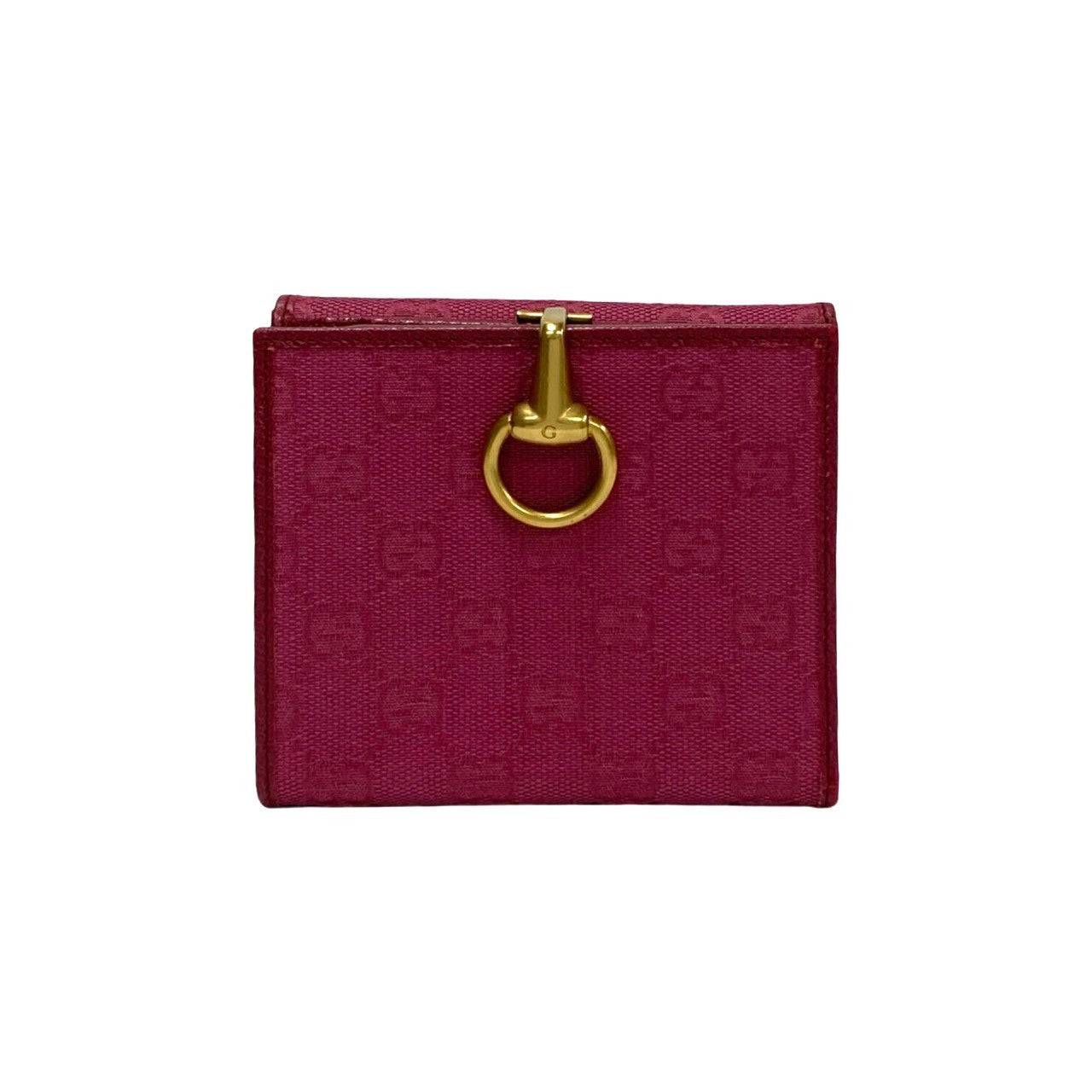 GUCCI Bifold Wallet leather pink