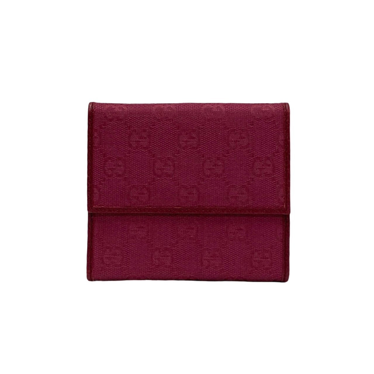 GUCCI Bifold Wallet leather pink