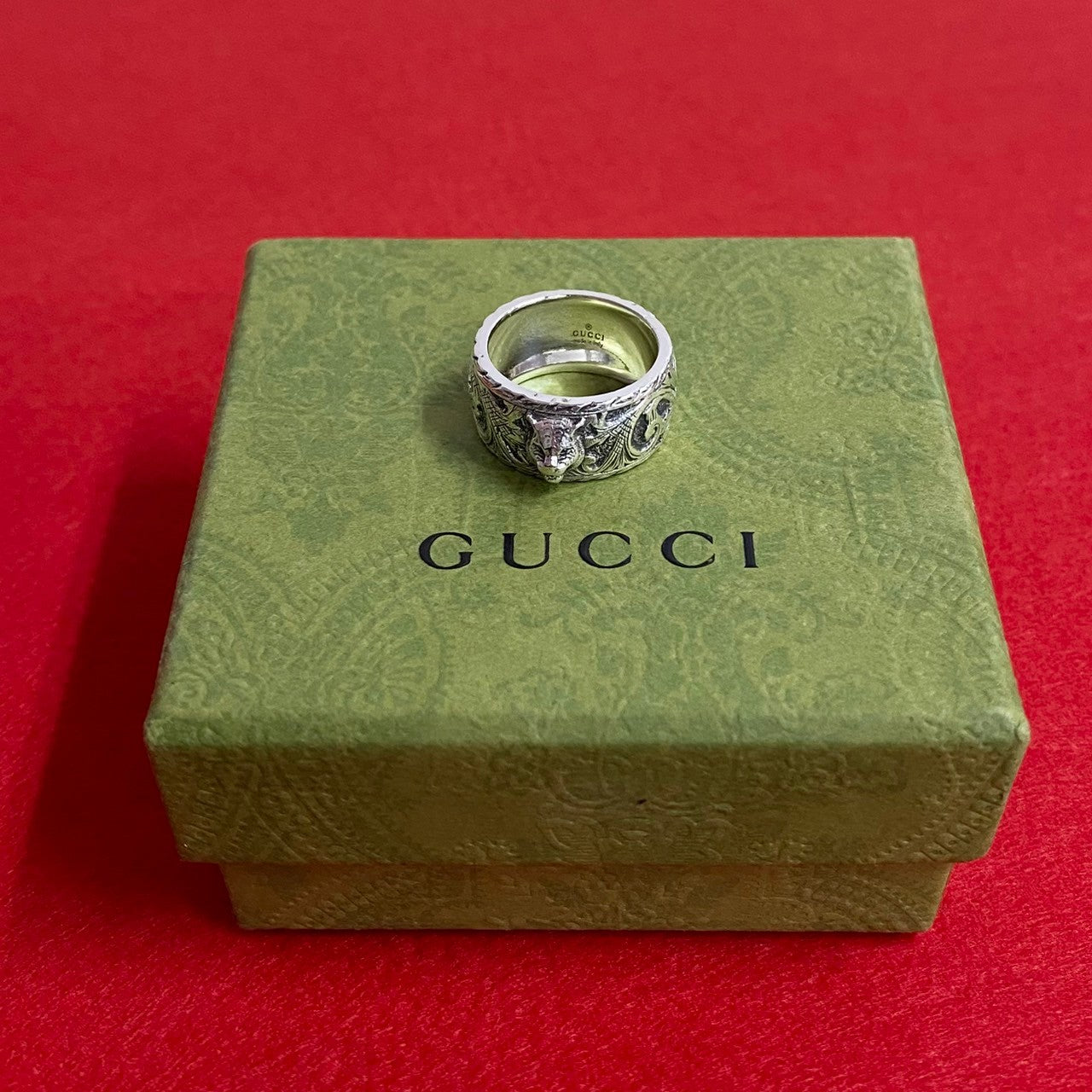 GUCCI Ring 433571 J8400 0811 Silver925 Silver tiger head ring mens 17 Used
