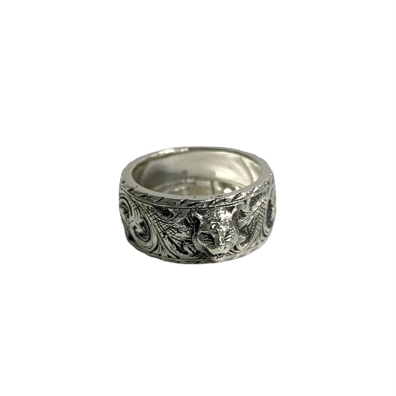 GUCCI Ring 433571 J8400 0811 Silver925 Silver tiger head ring mens 17 Used