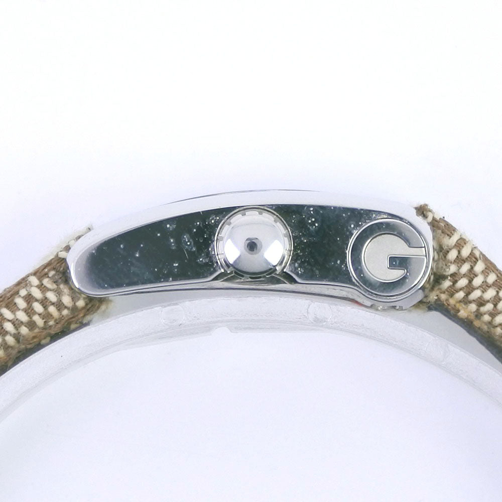 GUCCI Watches Quartz 8600L Stainless Steel, GG Canvas white White dial Women Used