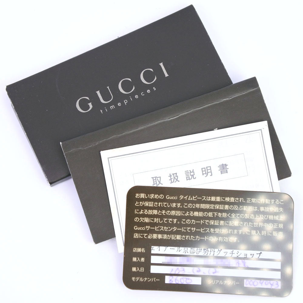 GUCCI Watches Quartz 8600L Stainless Steel, GG Canvas white White dial Women Used