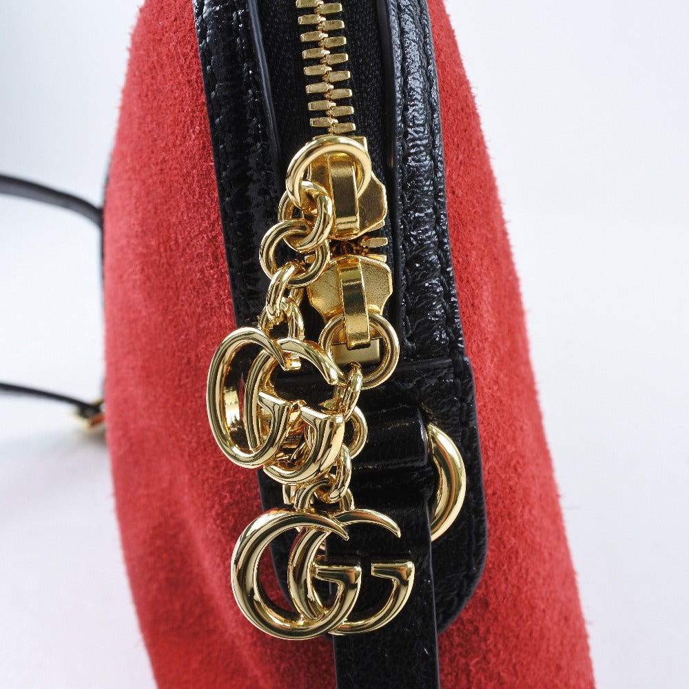 GUCCI Shoulder Bag 499621 Suede, Leather Red Ofidia Women Used