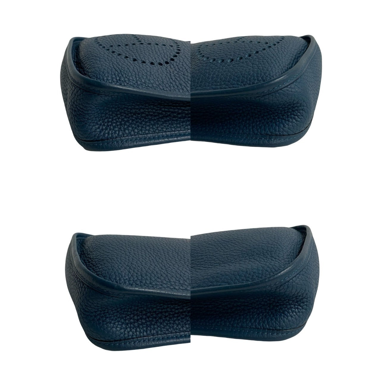 HERMES Shoulder Bag Taurillon Clemence, Leather blue Evelyn TPM Women Used