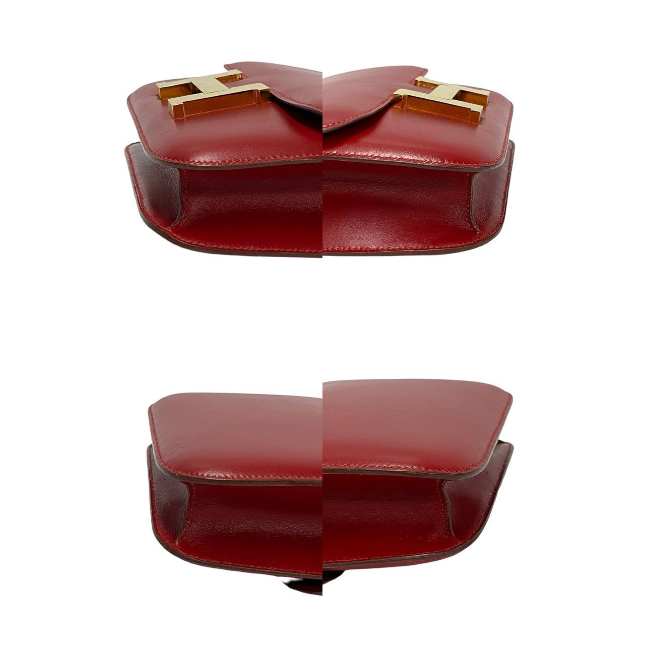 HERMES Shoulder Bag Box scarf Red Constance 23 Women Used