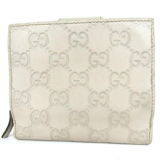 Gucci White G Print Abbey D Ring Wallet