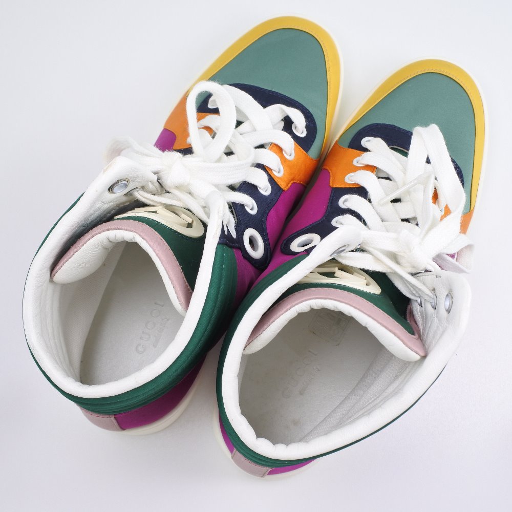 GUCCI sneakers 258195 Nylon multicolor High cut Women 381/2 Used