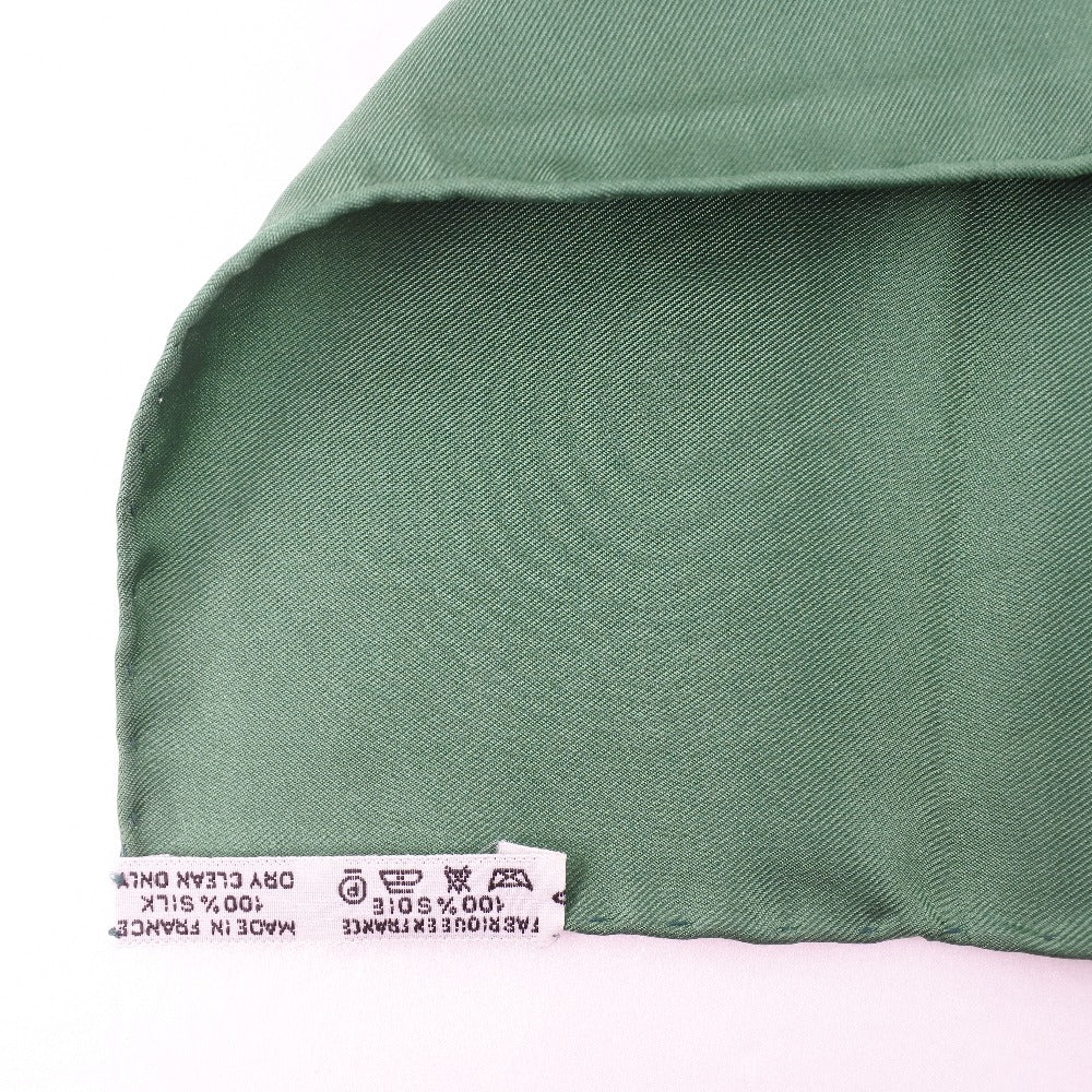 HERMES scarf silk green Carre90 Women Used