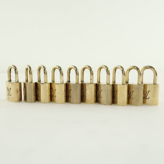 LOUIS VUITTON Cadena brass gold 10 pieces set Padlock & key mens(Unisex) Used