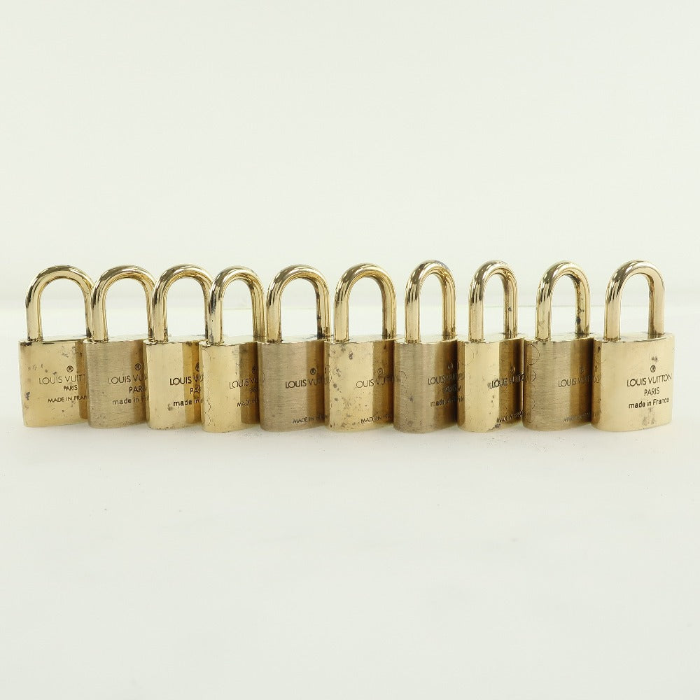 LOUIS VUITTON Cadena brass gold 10 pieces set Padlock & key mens(Unisex) Used
